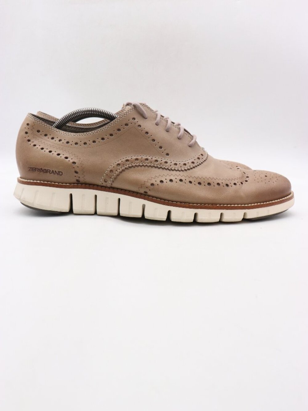 Cole Haan Zerogrand Men's Size 13 M Wingtip Oxford Shoes Beige Leather C25007